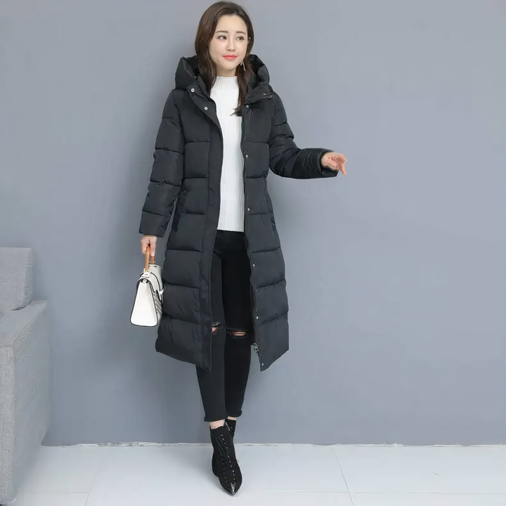 Long Puffer Jacket - Mila-Black-M-State of Style