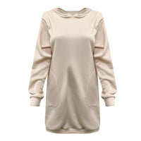 Long Sleeve Hoodie Dress for Women | Stylish & Comfortable-Beige-S-State of Style