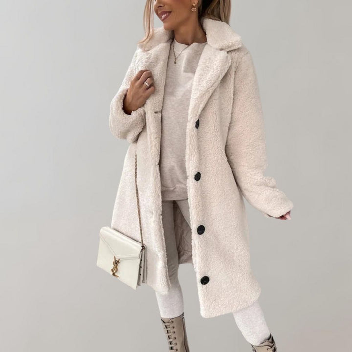 Long Teddy Coat for Women - Elodie-Apricot-S-State of Style