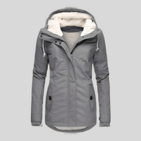 Long Winter Coat with Hood | Thick Warm Jacket-Gray-S-State of Style
