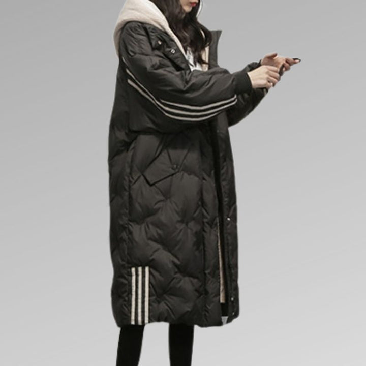 Long Women's Down Winter Coat - Sophie-Black-M-State of Style