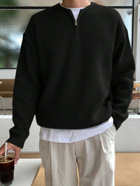 Loose Striped Knit Sweater for Men - Ronan-Black-XS-State of Style