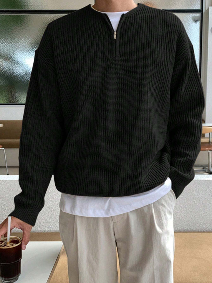 Loose Striped Knit Sweater for Men - Ronan-Black-XS-State of Style
