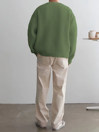Loose Striped Knit Sweater for Men - Ronan-Green-XS-State of Style