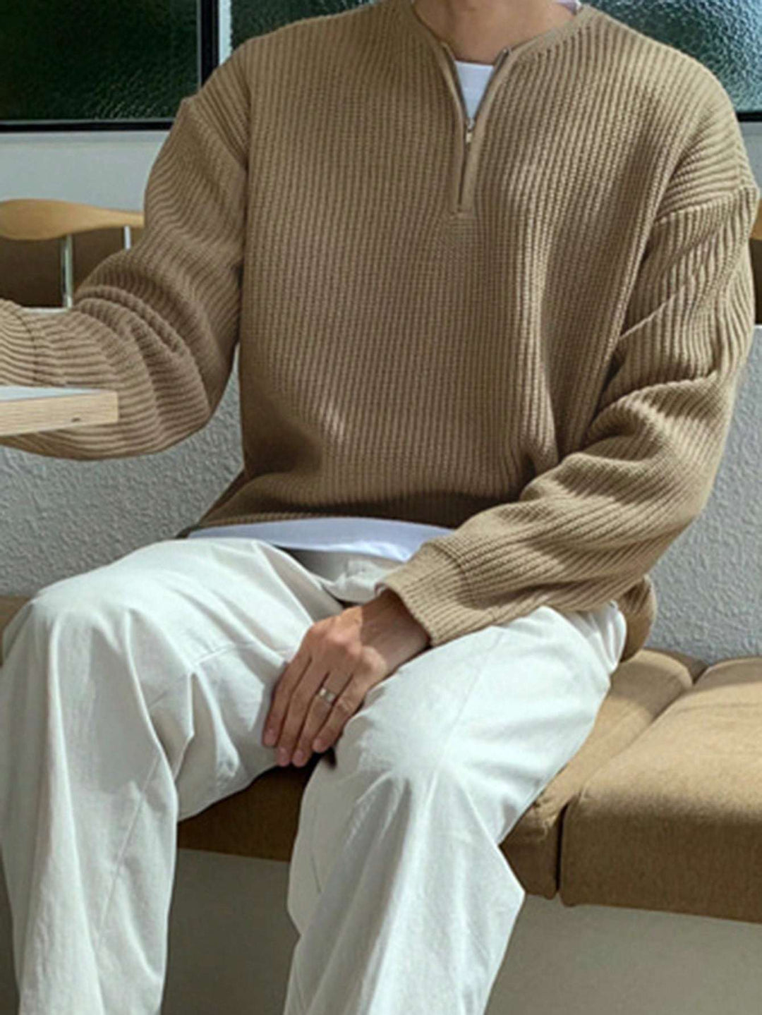 Loose Striped Knit Sweater for Men - Ronan-Green-XS-State of Style