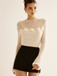 Lovely Women's White Sweater – Sophia-XS-State of Style