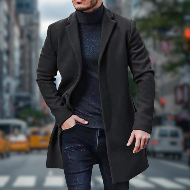 Luca Belloni Classic Long Trench Coat | Stylish & Comfortable-Black-M-State of Style