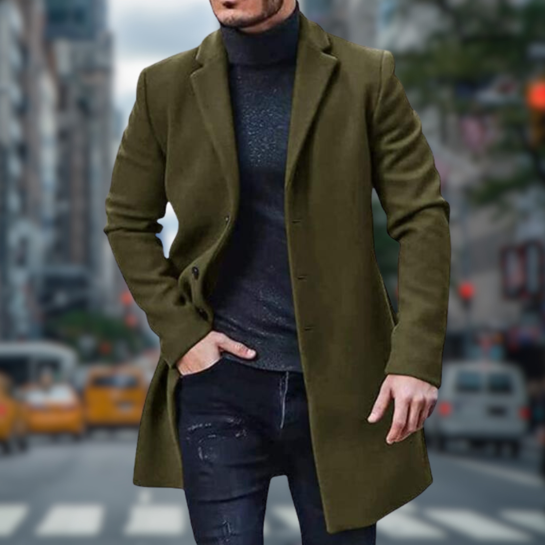 Luca Belloni Classic Long Trench Coat | Stylish & Comfortable-Green-M-State of Style