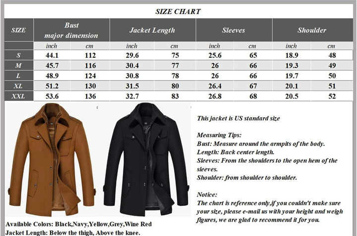 Luca Classic Men’s Winter Blazer-Black-S-State of Style