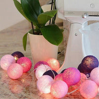 LumiBall - Fun Cotton Light-Up Ball String Lights-Lavender-1.5 metres 10 lights-USB-State of Style