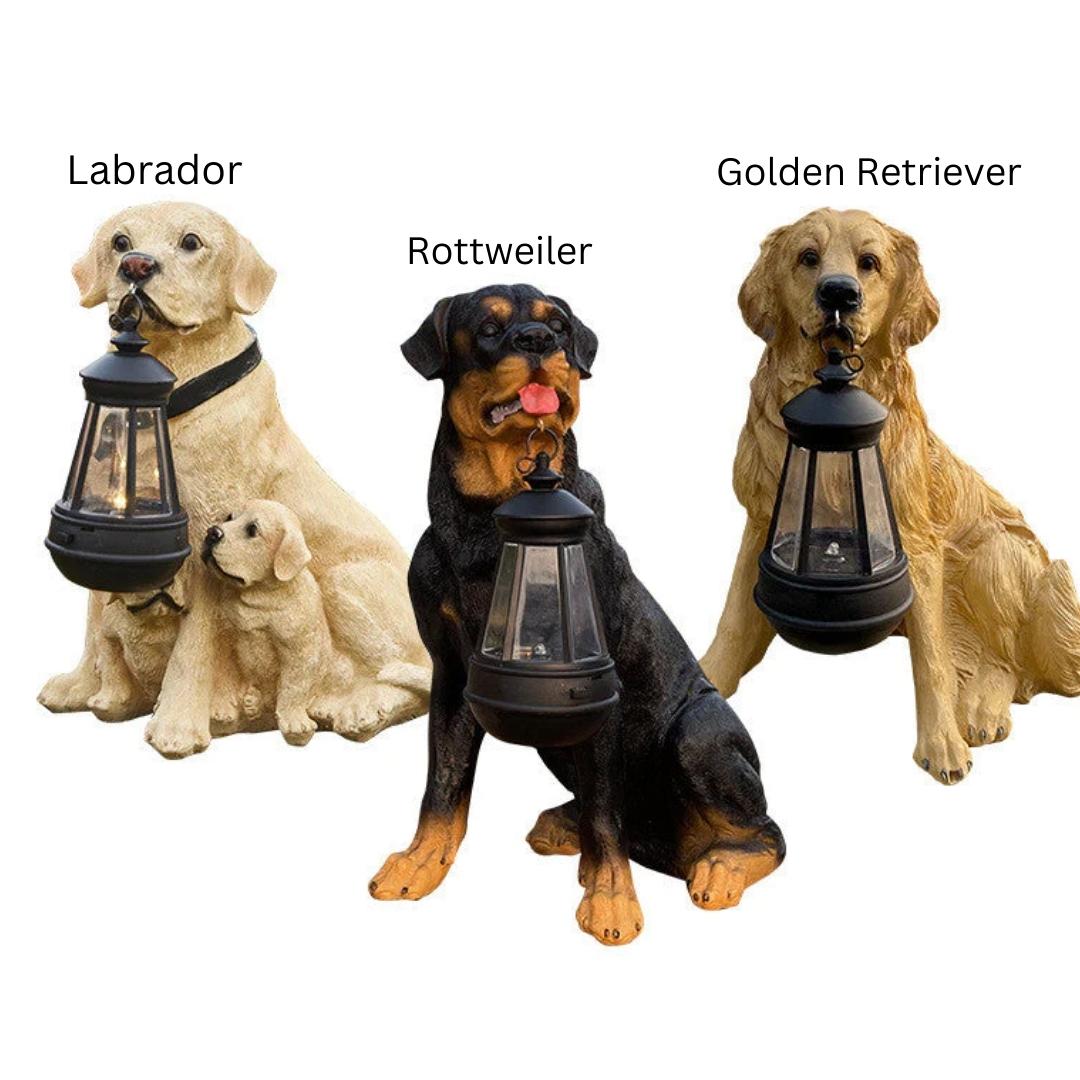 LumiPup Solar-Powered Dog Statue with LED Lighting-Labrador-State of Style