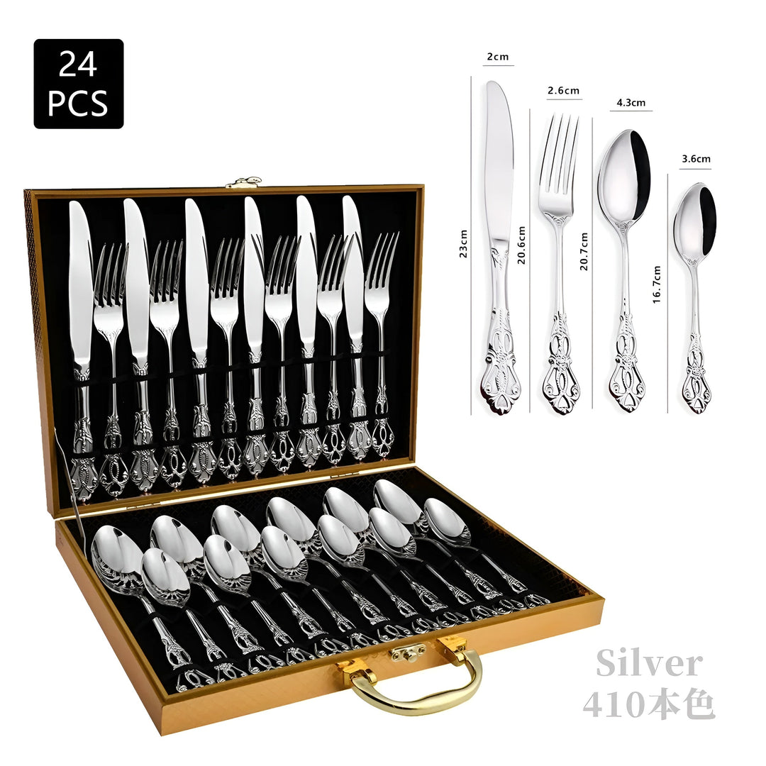 Luxe 24-Piece Cutlery Set - RoyalCutlery-Gold-State of Style