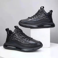 Luxe Air Cushion Men’s Sneakers - Mason-6-Black-State of Style