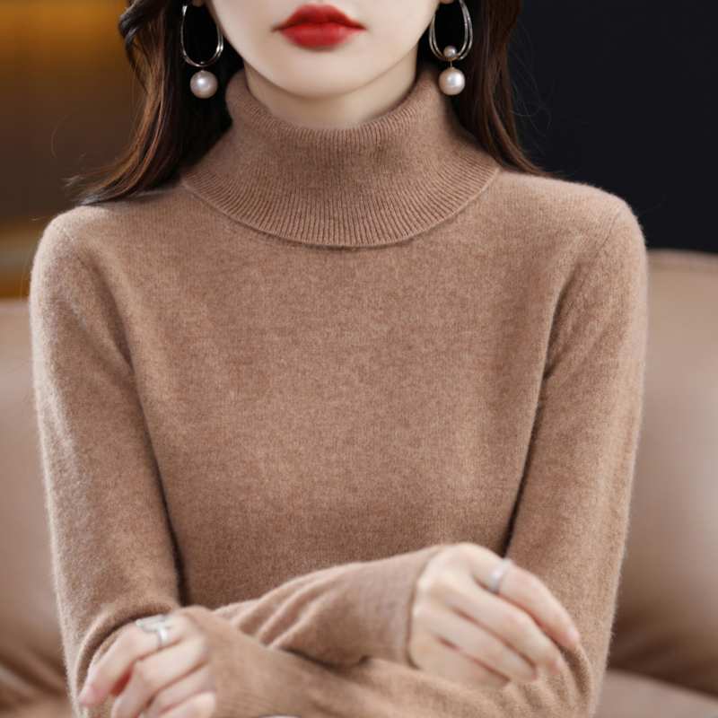 Luxe Cashmere Ladies' Turtleneck - Elena-Brown-S-State of Style