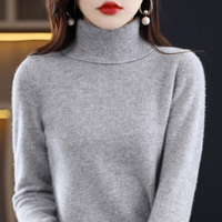 Luxe Cashmere Ladies' Turtleneck - Elena-Grey-S-State of Style