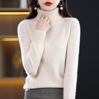 Luxe Cashmere Ladies' Turtleneck - Elena-Light Brown-S-State of Style