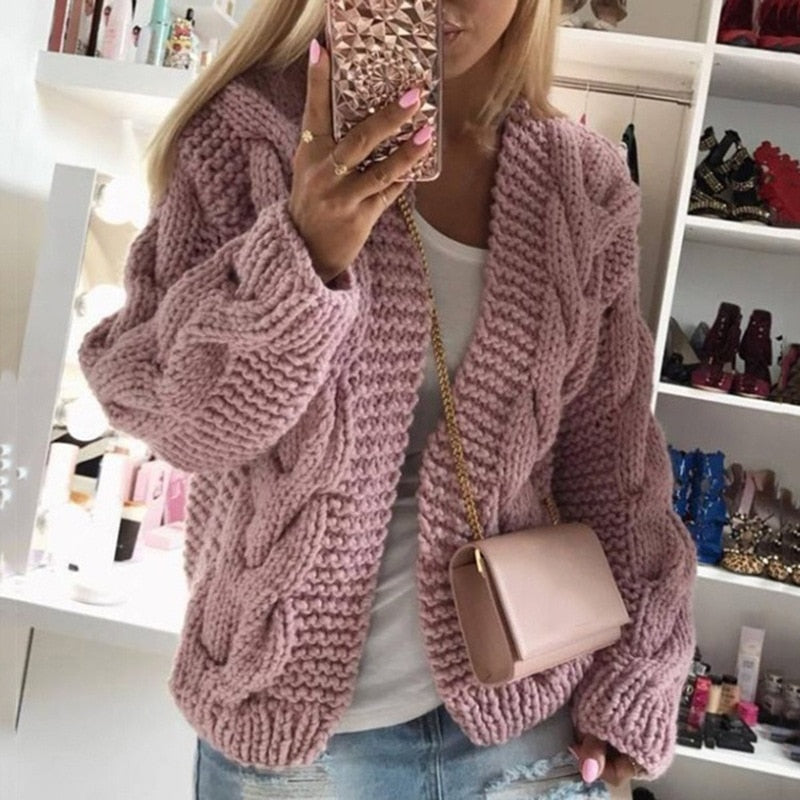 Luxe Cashmere Women’s Cardigan - Camille-Pink-S-State of Style