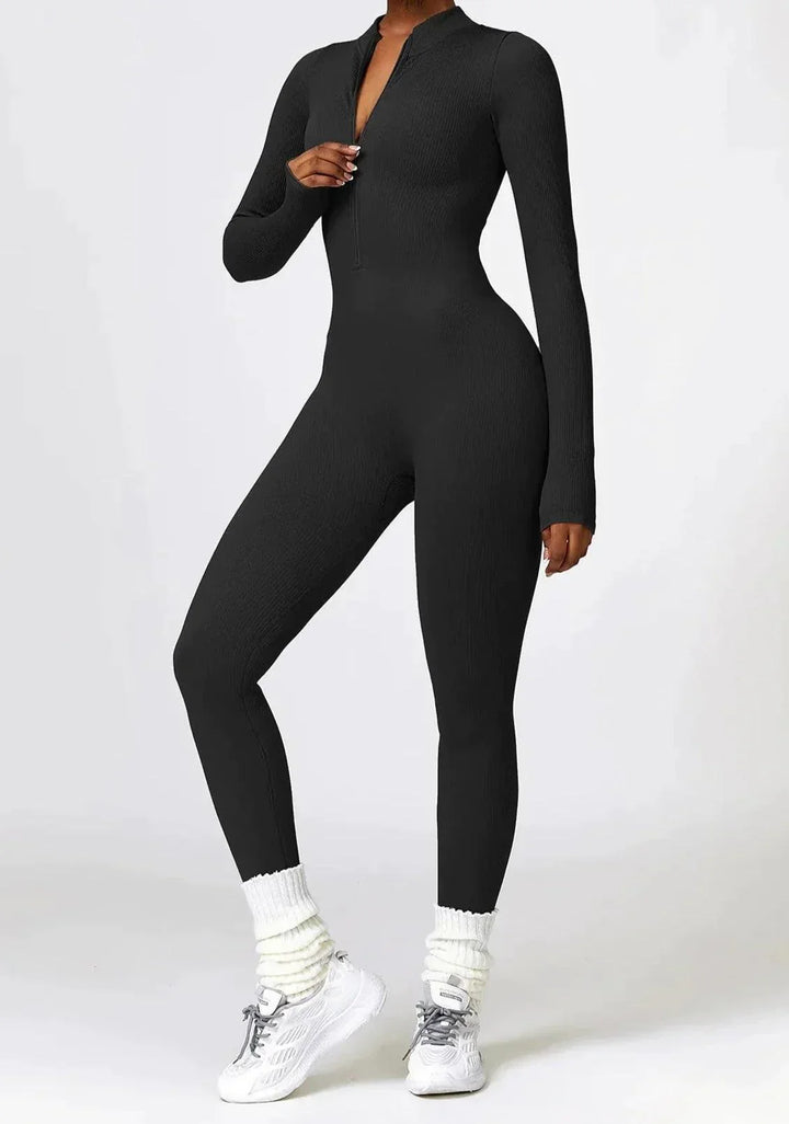 Luxe Full-Body Romper with Long Sleeves - Lisa-Black-XS-State of Style