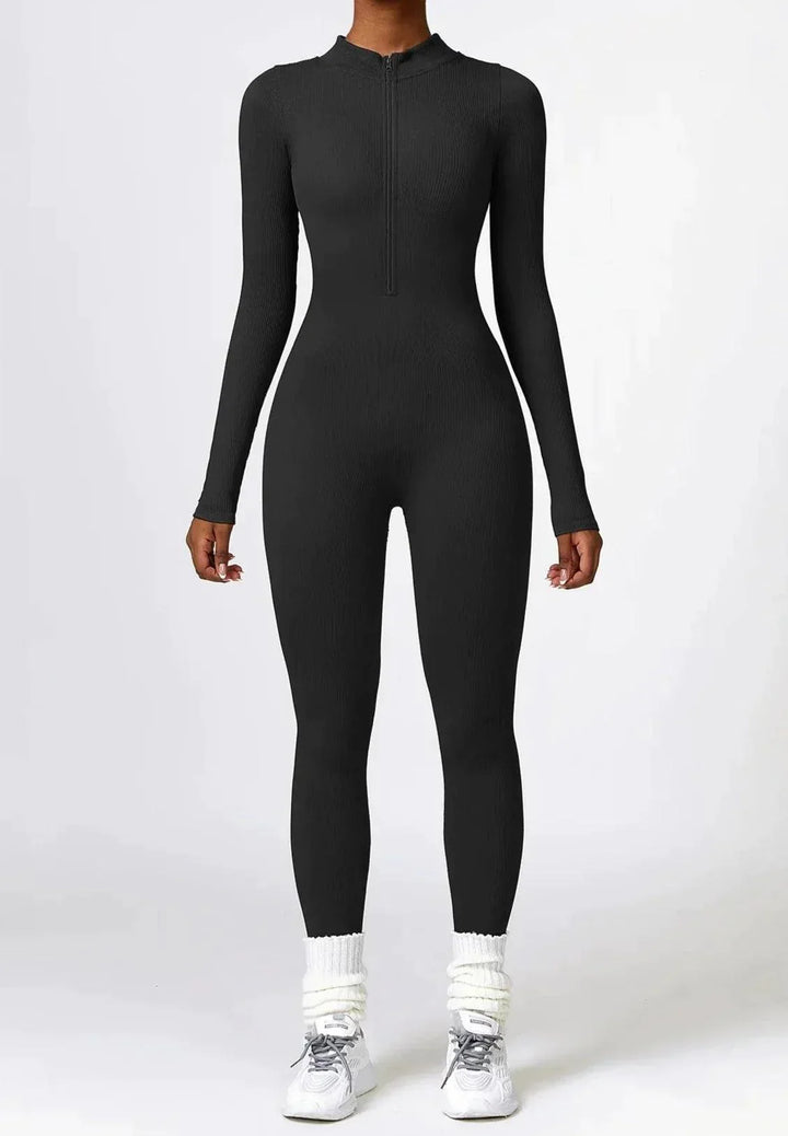 Luxe Full-Body Romper with Long Sleeves - Lisa-Black-XS-State of Style