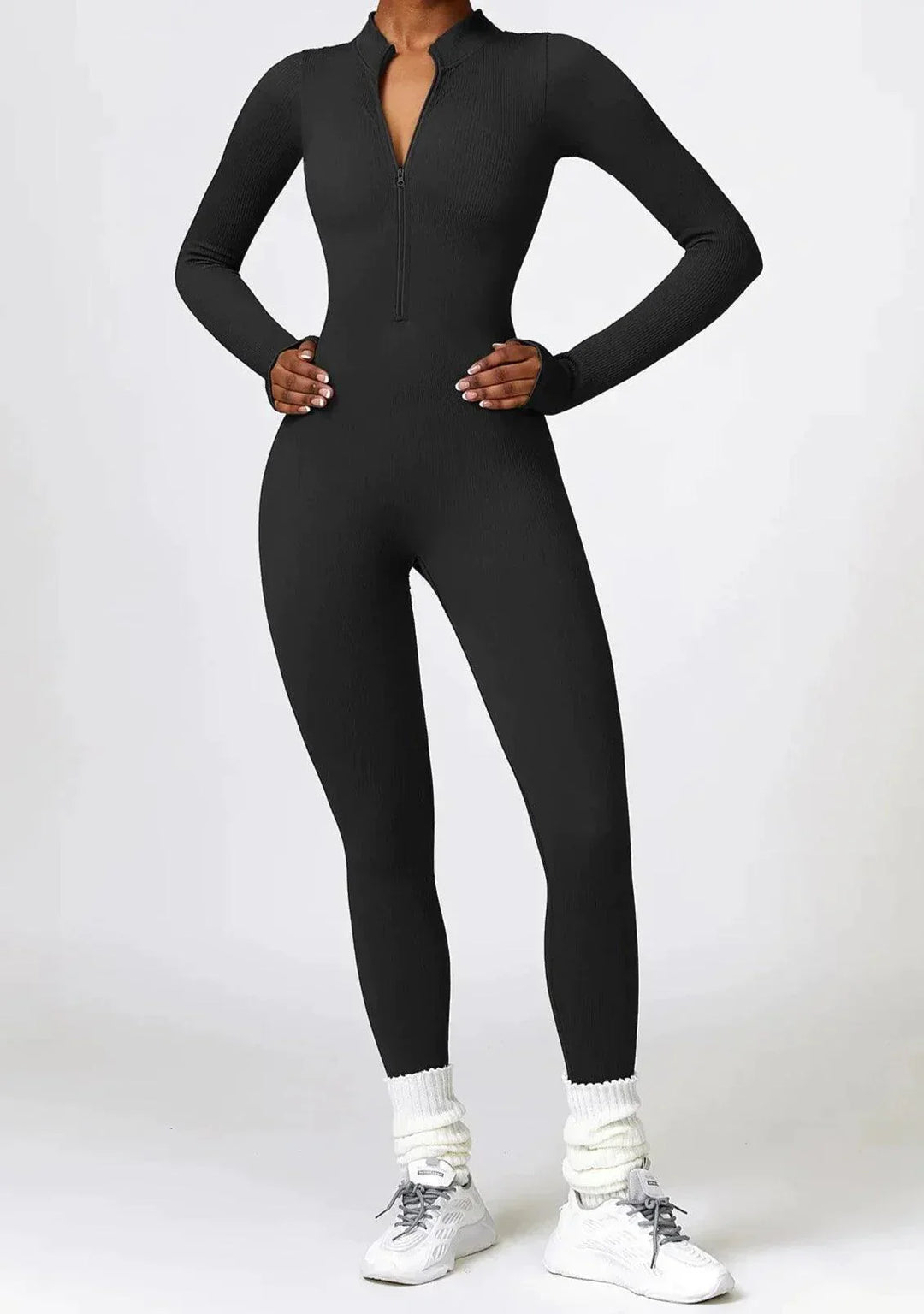 Luxe Full-Body Romper with Long Sleeves - Lisa-Black-XS-State of Style