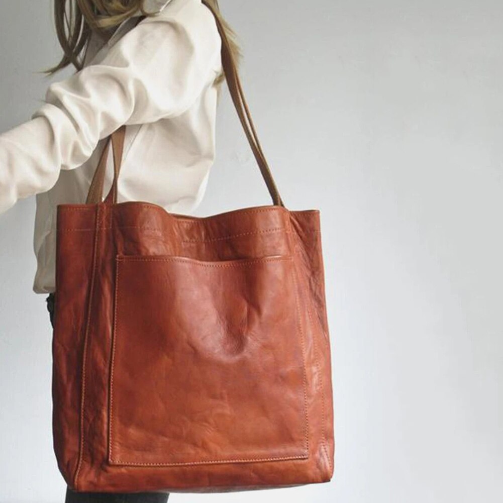 Luxe Leather Handbag for Women - Isabella-Brown-State of Style