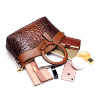 Luxe Leather Shoulder Bag - Liva-Grey-State of Style