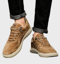 Luxe Leather Sneakers with Lace-Up Design - Victor-Brown-5.5-State of Style