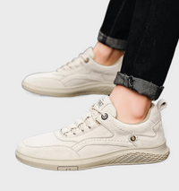 Luxe Leather Sneakers with Lace-Up Design - Victor-Grey-5.5-State of Style
