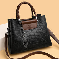 Luxe Leather Women's Handbag - Amara-Black-State of Style