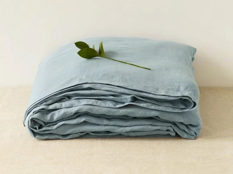 Luxe Linen Bedding - BreezyLuxe-150x230cm-Stone Blue-State of Style
