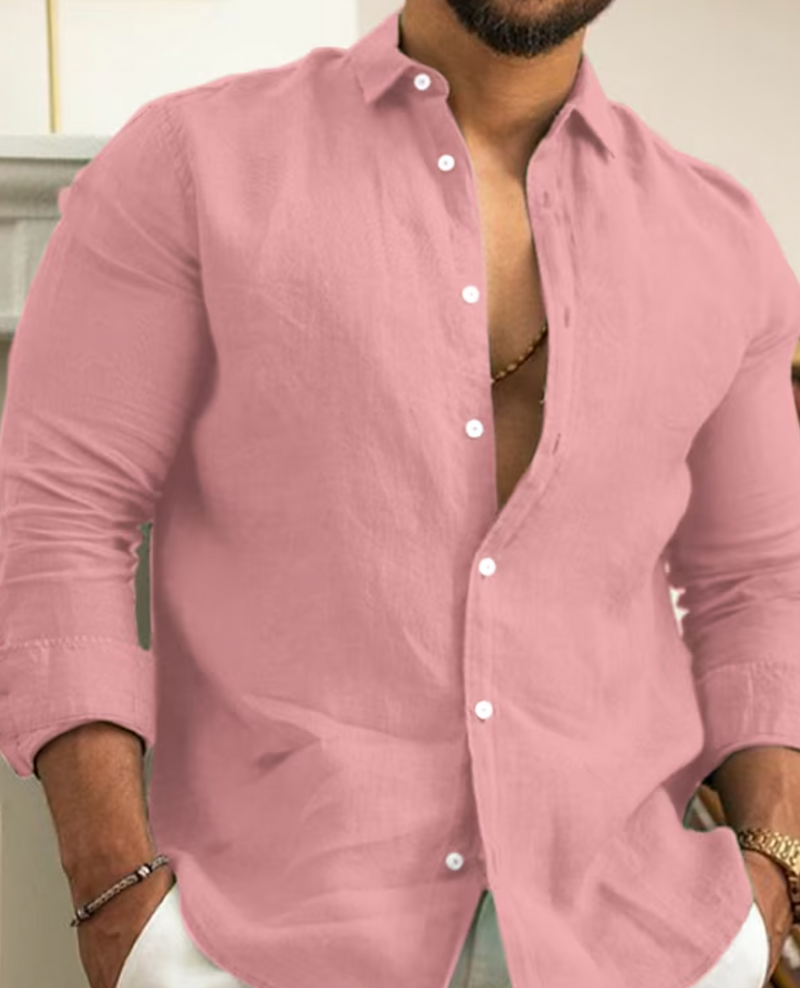 Luxe Linen Shirt - Finn-Pink-XS-State of Style