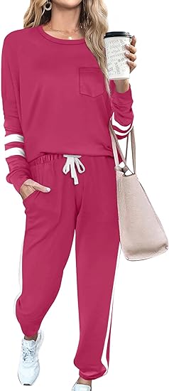 Luxe Lisa 2-Piece Jogging Outfit-Bright Pink-S-State of Style