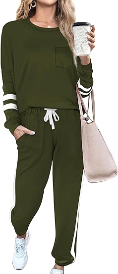 Luxe Lisa 2-Piece Jogging Outfit-Olive Green-S-State of Style