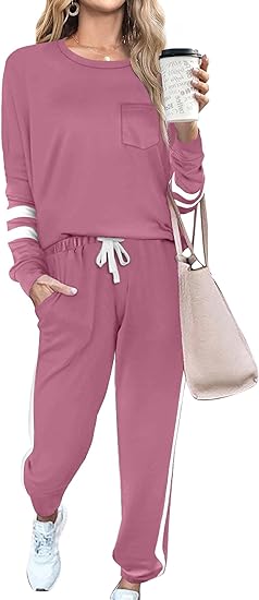 Luxe Lisa 2-Piece Jogging Outfit-Pink-S-State of Style