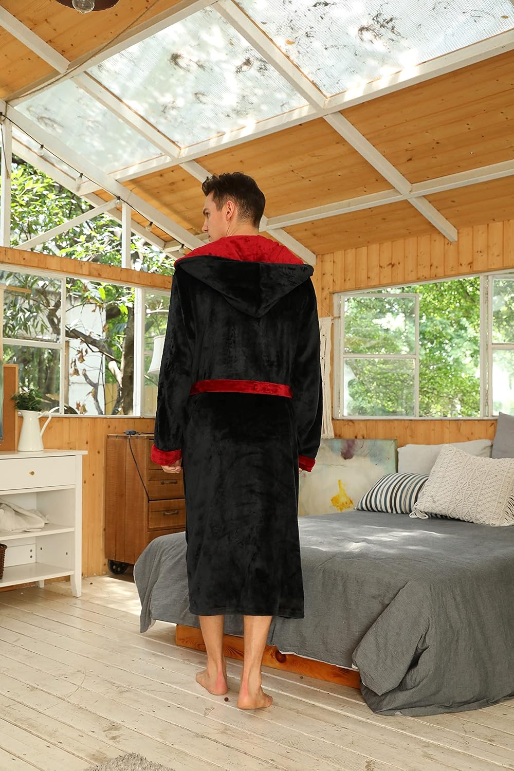 Luxe Men's Bathrobe - Robbie-Dark Grey-S/M-State of Style