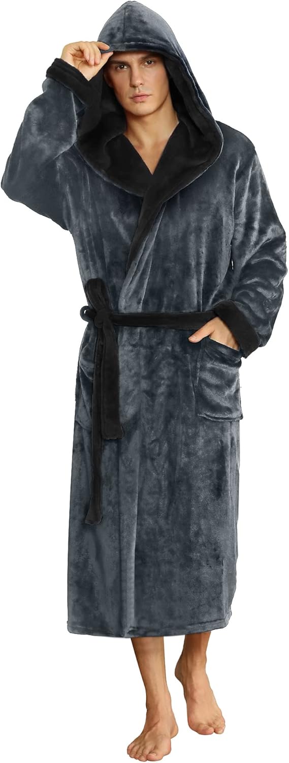 Luxe Men's Bathrobe - Robbie-Dark Grey-S/M-State of Style