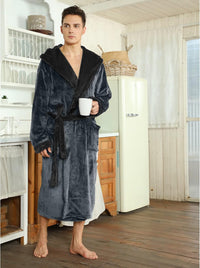 Luxe Men's Bathrobe - Robbie-Dark Grey-S/M-State of Style