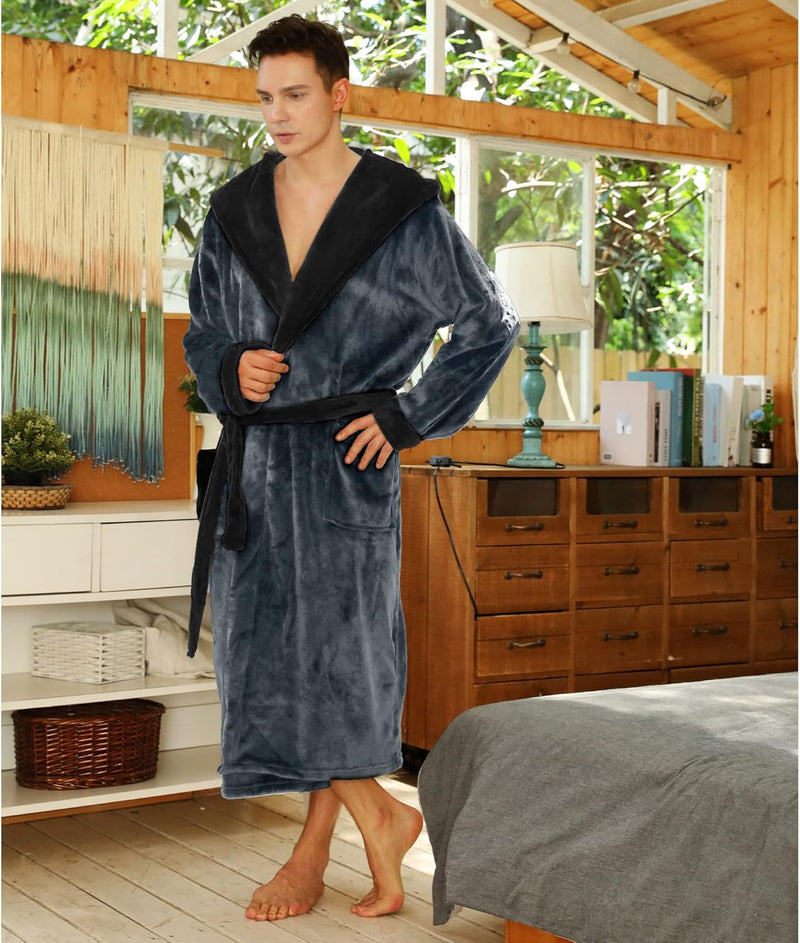Luxe Men's Bathrobe - Robbie-Dark Grey-S/M-State of Style