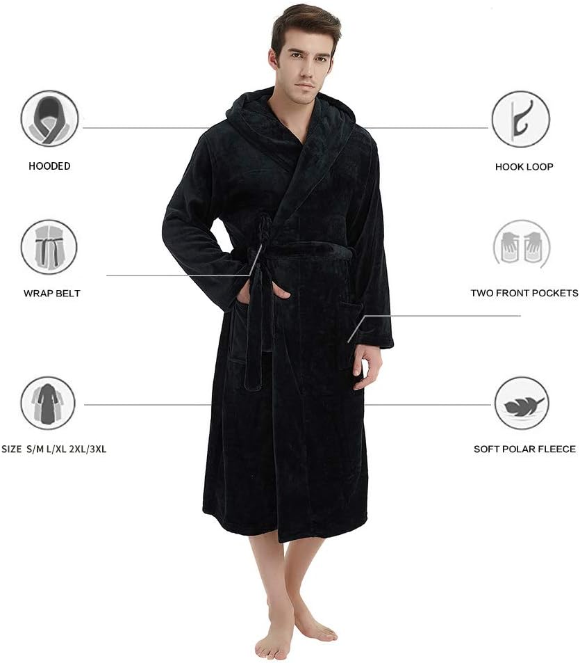 Luxe Men's Bathrobe - Robbie-Dark Grey-S/M-State of Style