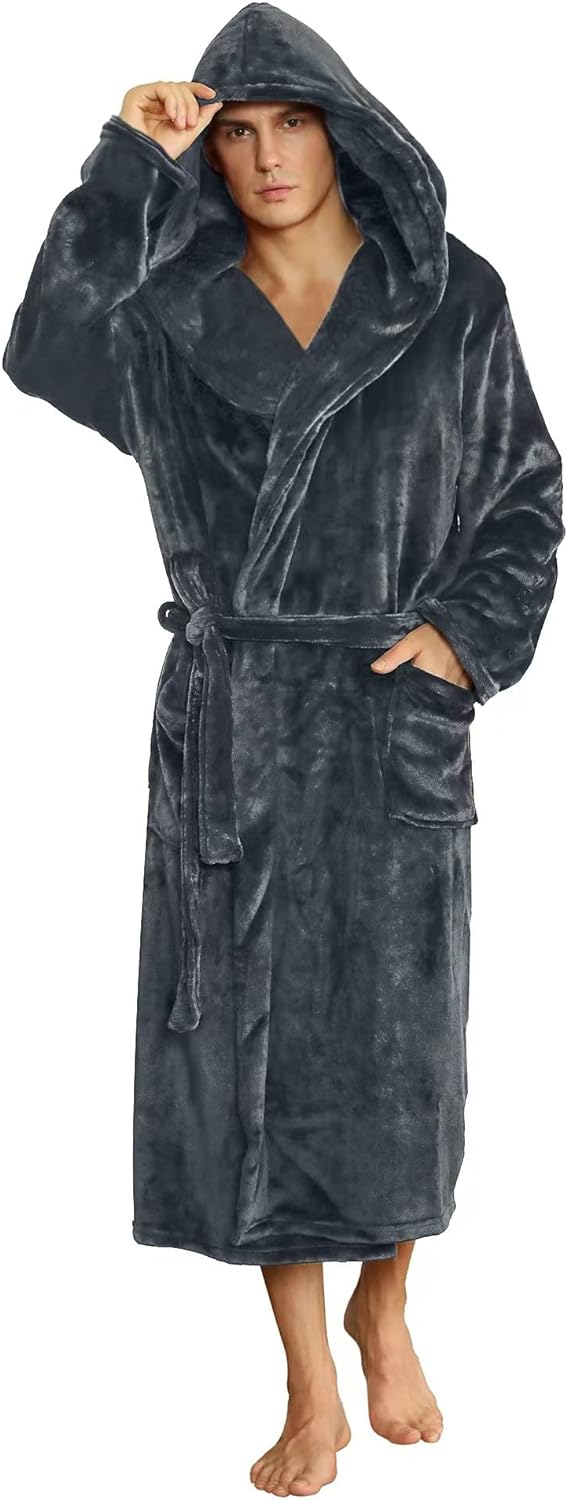 Luxe Men's Bathrobe - Robbie-Dark Grey-S/M-State of Style