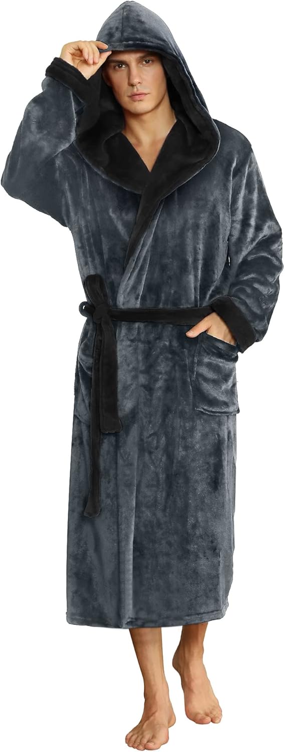 Luxe Men's Bathrobe - Robbie-Dark Grey-S/M-State of Style