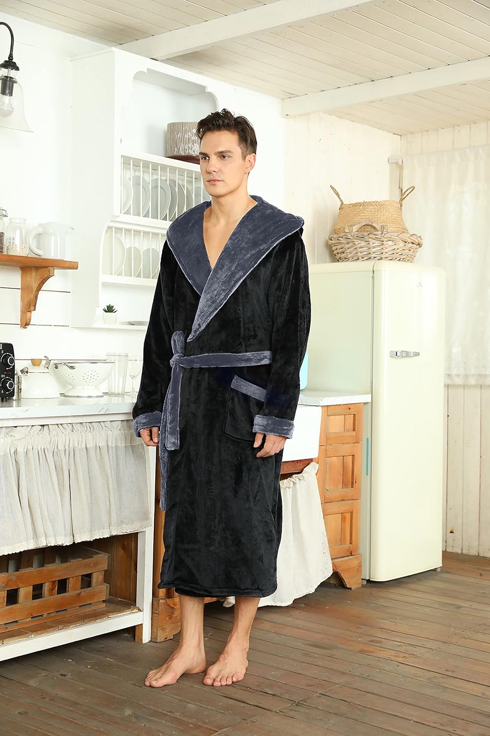 Luxe Men's Bathrobe - Robbie-Dark Grey-S/M-State of Style