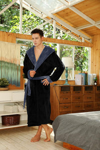 Luxe Men's Bathrobe - Robbie-Dark Grey-S/M-State of Style