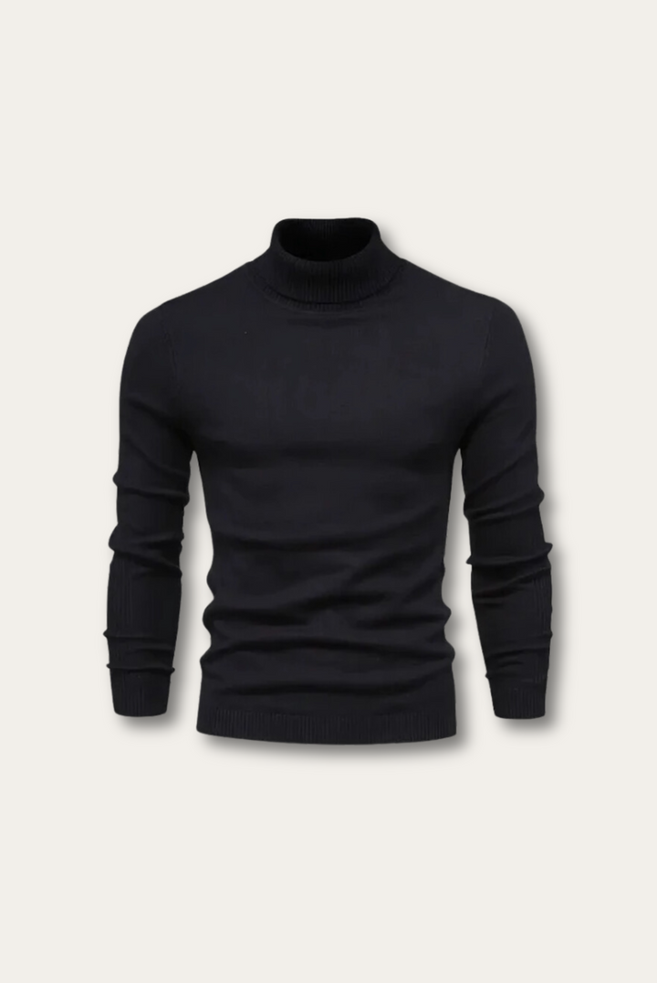 Luxe Men's Turtleneck Sweater – Adrian-Black-S-State of Style