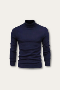Luxe Men's Turtleneck Sweater – Adrian-Blue-S-State of Style