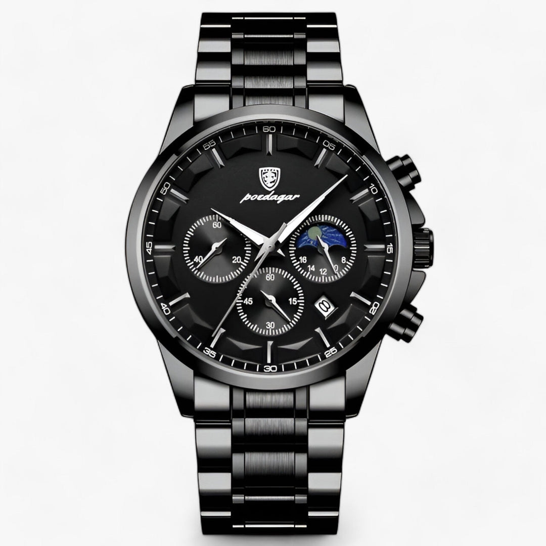 Luxe Men's Watch - Cassian-Black Black (S)-State of Style
