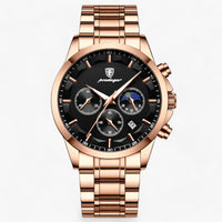 Luxe Men's Watch - Cassian-Rose Gold Black (S)-State of Style
