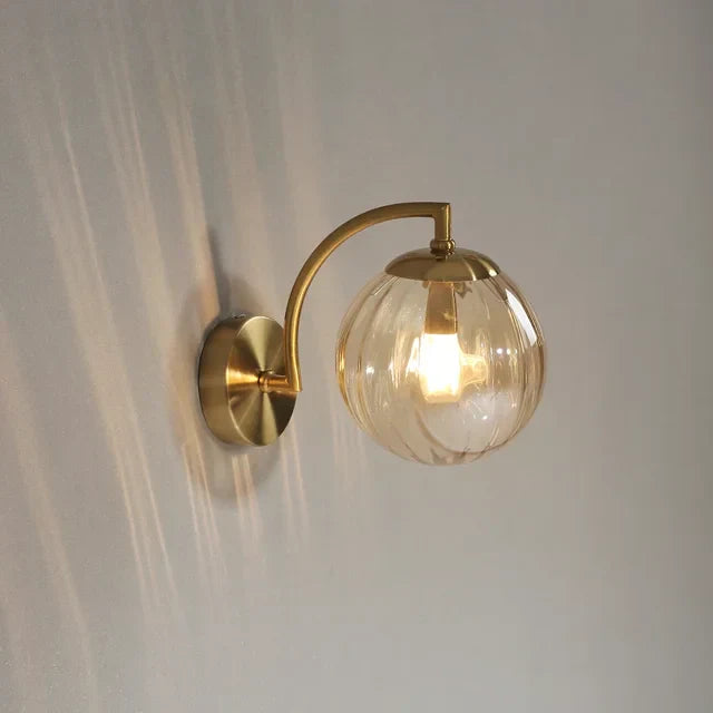 Luxe Modern Glass Wall Light - CrystalGlow-Amber-State of Style