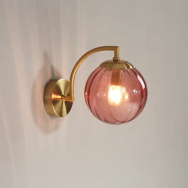 Luxe Modern Glass Wall Light - CrystalGlow-Burgundy-State of Style