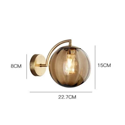 Luxe Modern Glass Wall Light - CrystalGlow-Coffee-State of Style